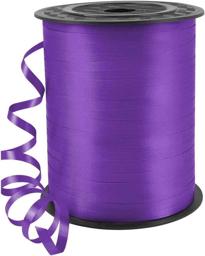 HimBen 500 Yards Curling Ribbon for Gift Wrapping, 3/16" Balloon String for Christmas Valentine Birthday Wedding Party Festival Decoration, Crafts, Flower Bouquet(Solid Purple) - Image 1